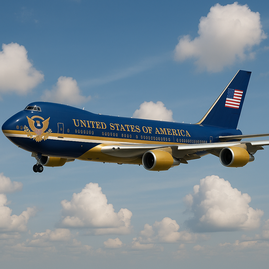 Air Force One to Feature Trump’s Favored Patriotic and Gold Design