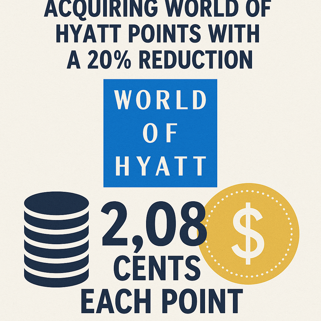 Assessing the Worth: Acquiring World Of Hyatt Points with a 20% Reduction (2.08 Cents Each Point)