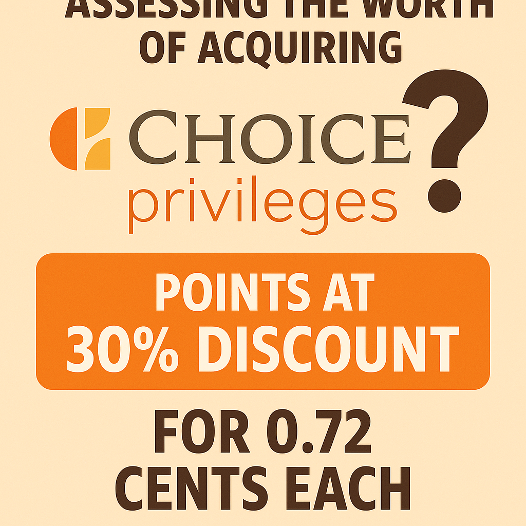 Assessing the Worth of Acquiring Choice Privileges Points at 30% Discount for 0.72 Cents Each