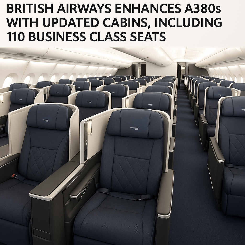 British Airways Enhances A380s with Updated Cabins, Including 110 Business Class Seats
