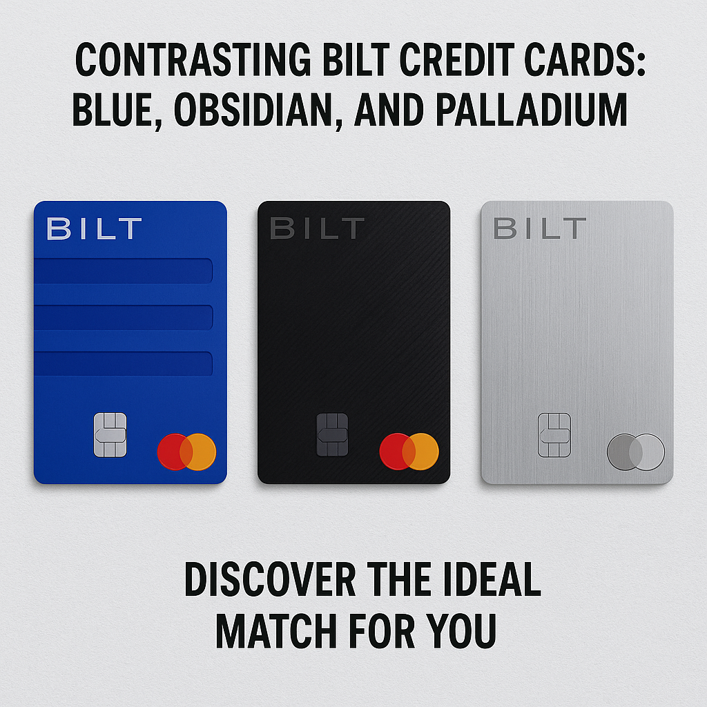 Contrasting Bilt Credit Cards: Blue, Obsidian, and Palladium – Discover the Ideal Match for You