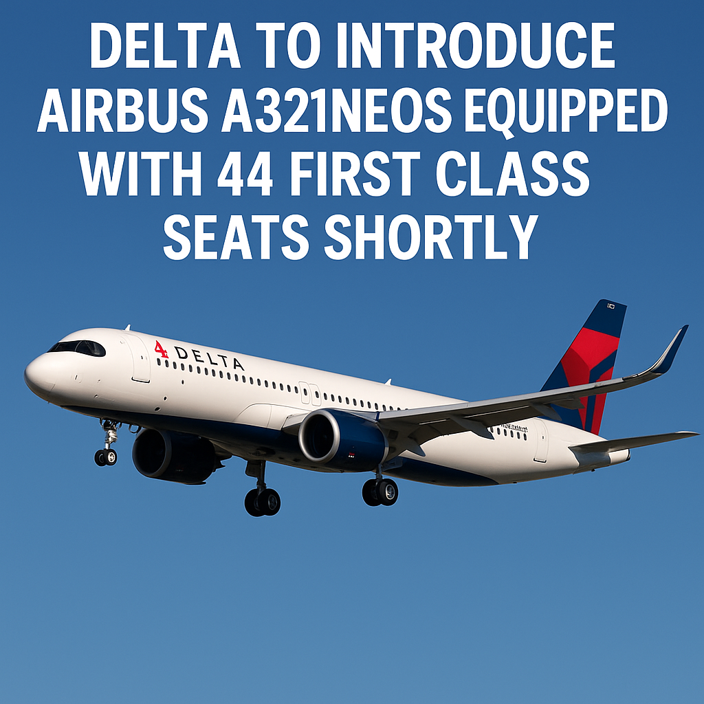 Delta to Introduce Airbus A321neos Equipped with 44 First Class Seats Shortly