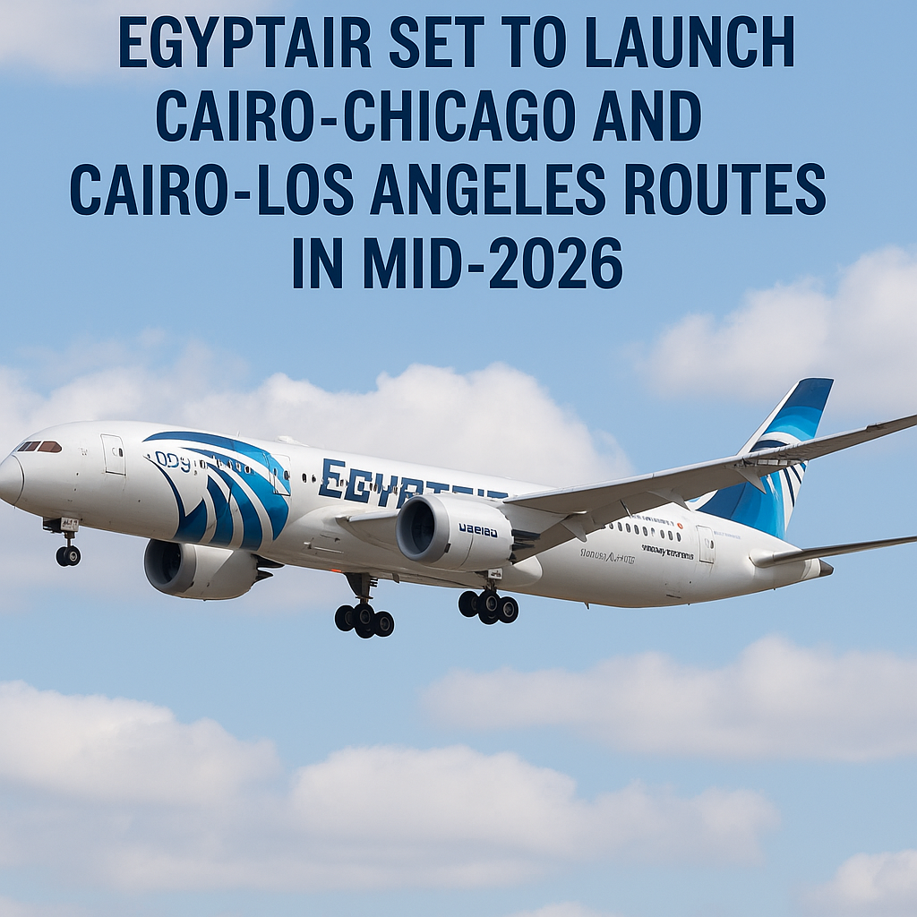 EgyptAir Set to Launch Cairo-Chicago and Cairo-Los Angeles Routes in Mid-2026