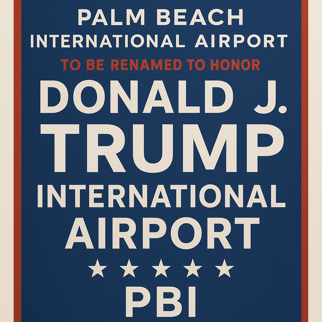 Palm Beach International Airport (PBI) to be Renamed to Honor Donald Trump