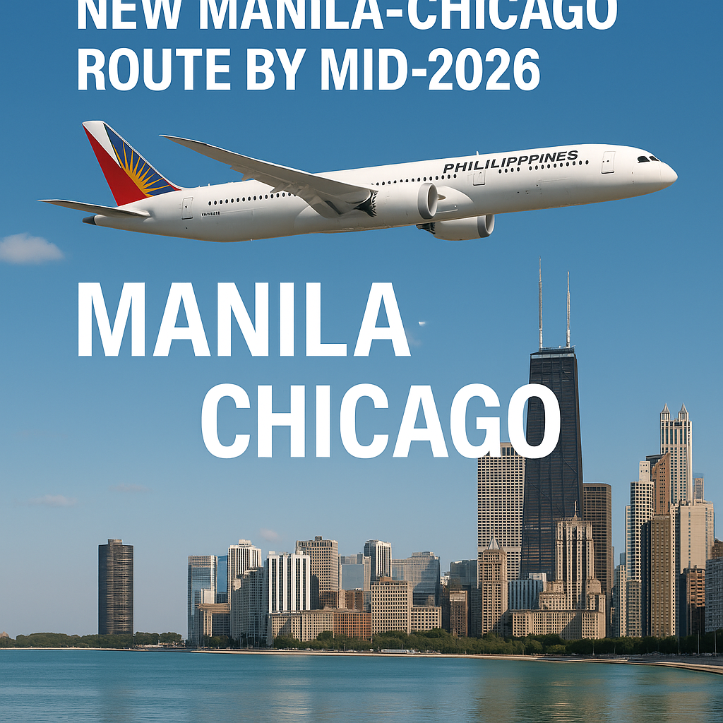 Philippine Airlines Set to Introduce New Manila-Chicago Route by Mid-2026