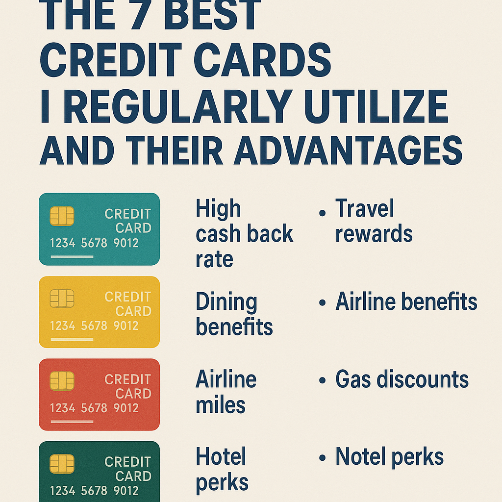 The 7 Best Credit Cards I Regularly Utilize and Their Advantages