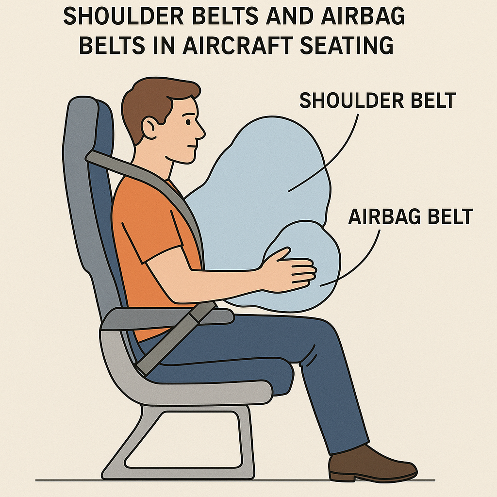 The Function of Shoulder Belts and Airbag Belts in Aircraft Seating