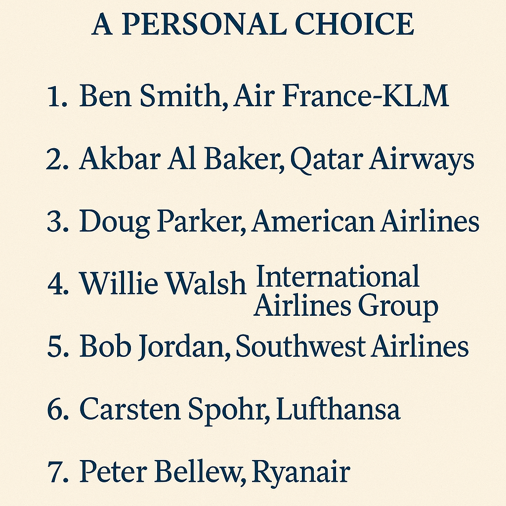 Top 7 Airline Executives Globally: A Personal Choice