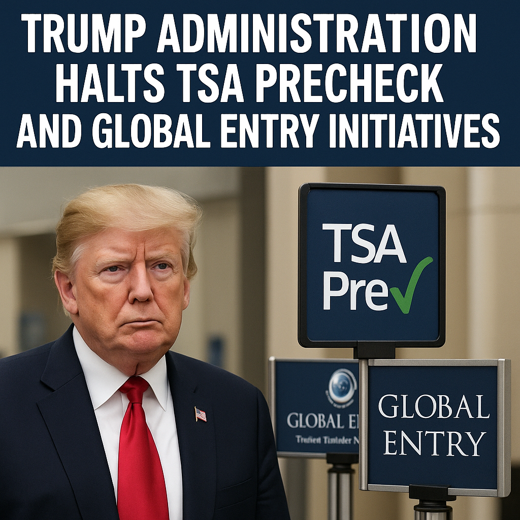 Trump Administration Halts TSA PreCheck and Global Entry Initiatives
