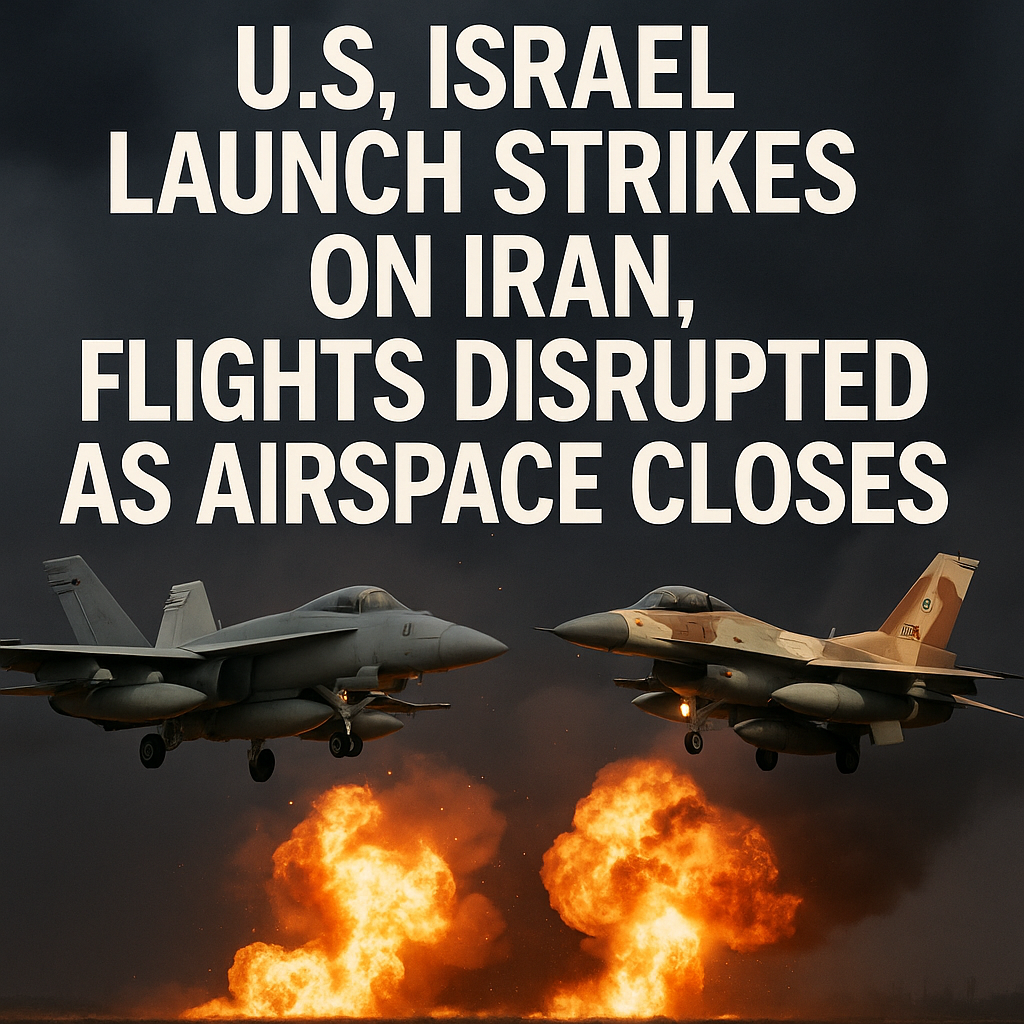 United States and Israel Initiate Strikes on Iran, Resulting in Flight Interruptions and Airspace Shutdowns