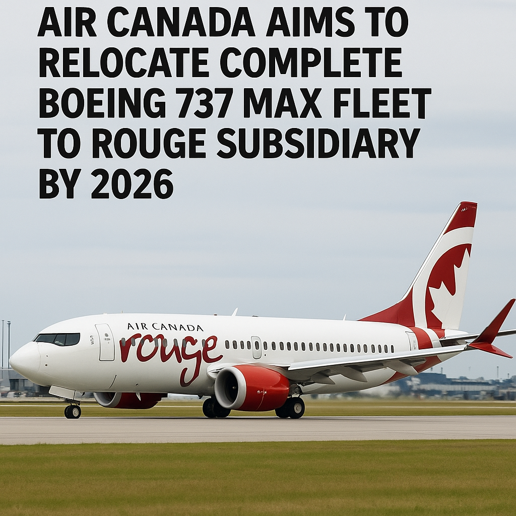 Air Canada Aims to Relocate Complete Boeing 737 MAX Fleet to Rouge Subsidiary by 2026