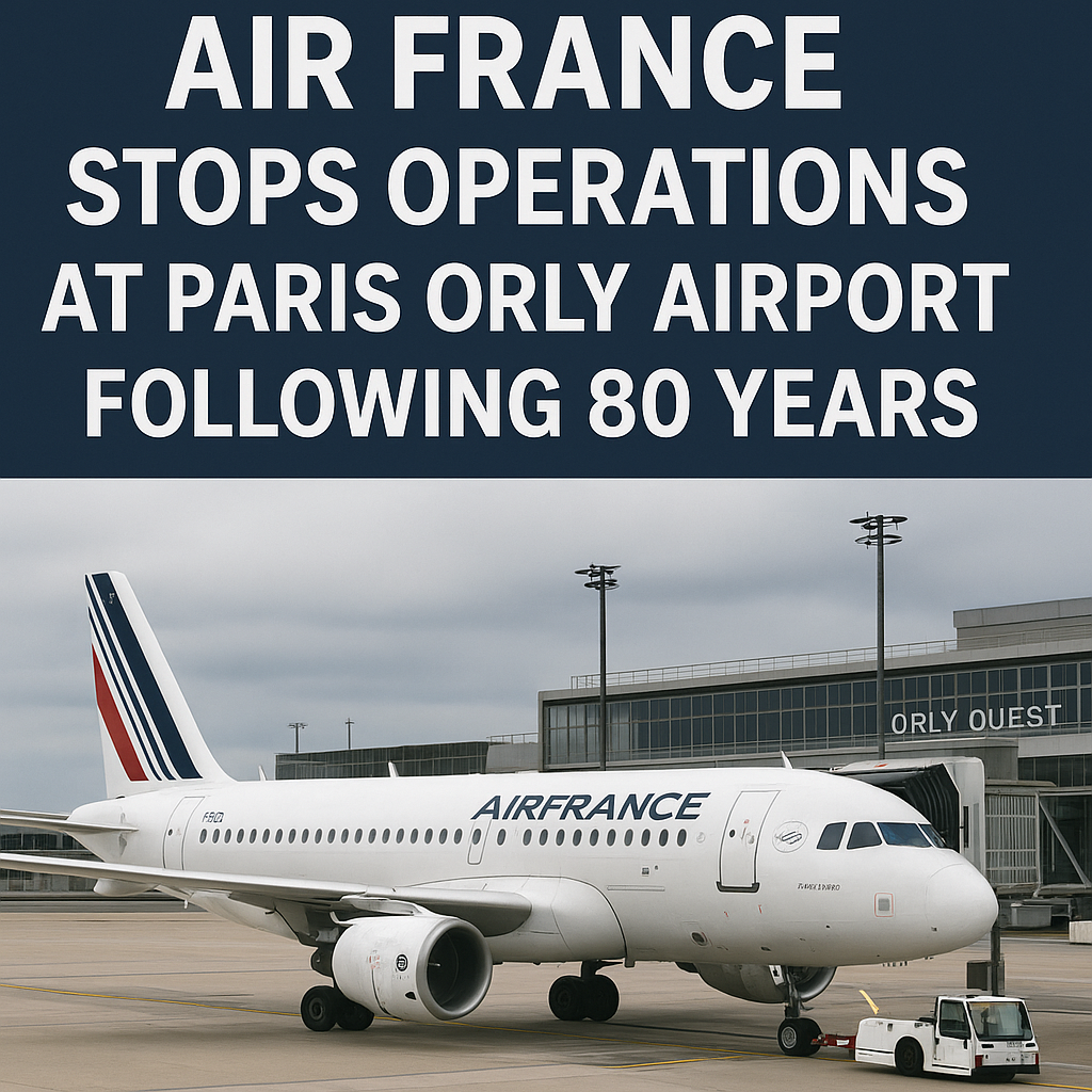 Air France Stops Operations at Paris Orly Airport Following 80 Years