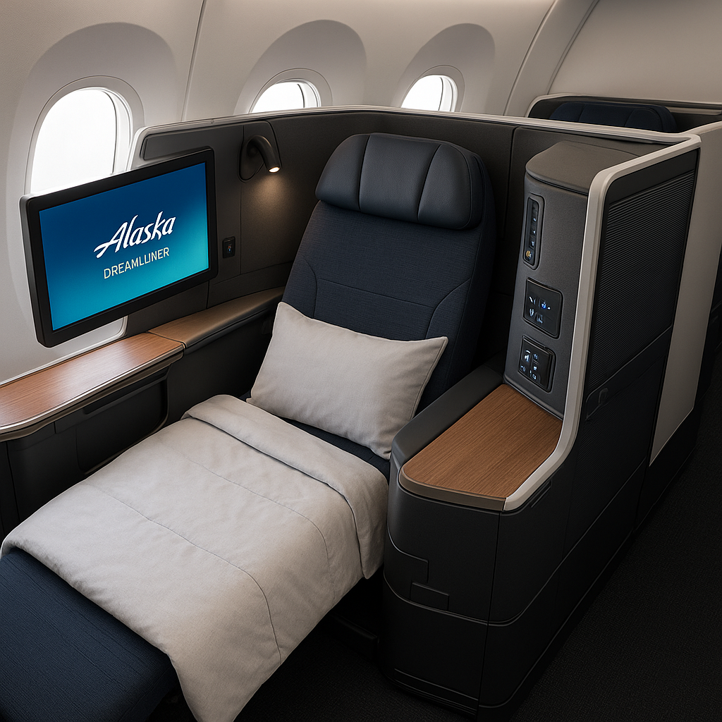Alaska Airlines Unveils New 787 Business Class Suite Offering