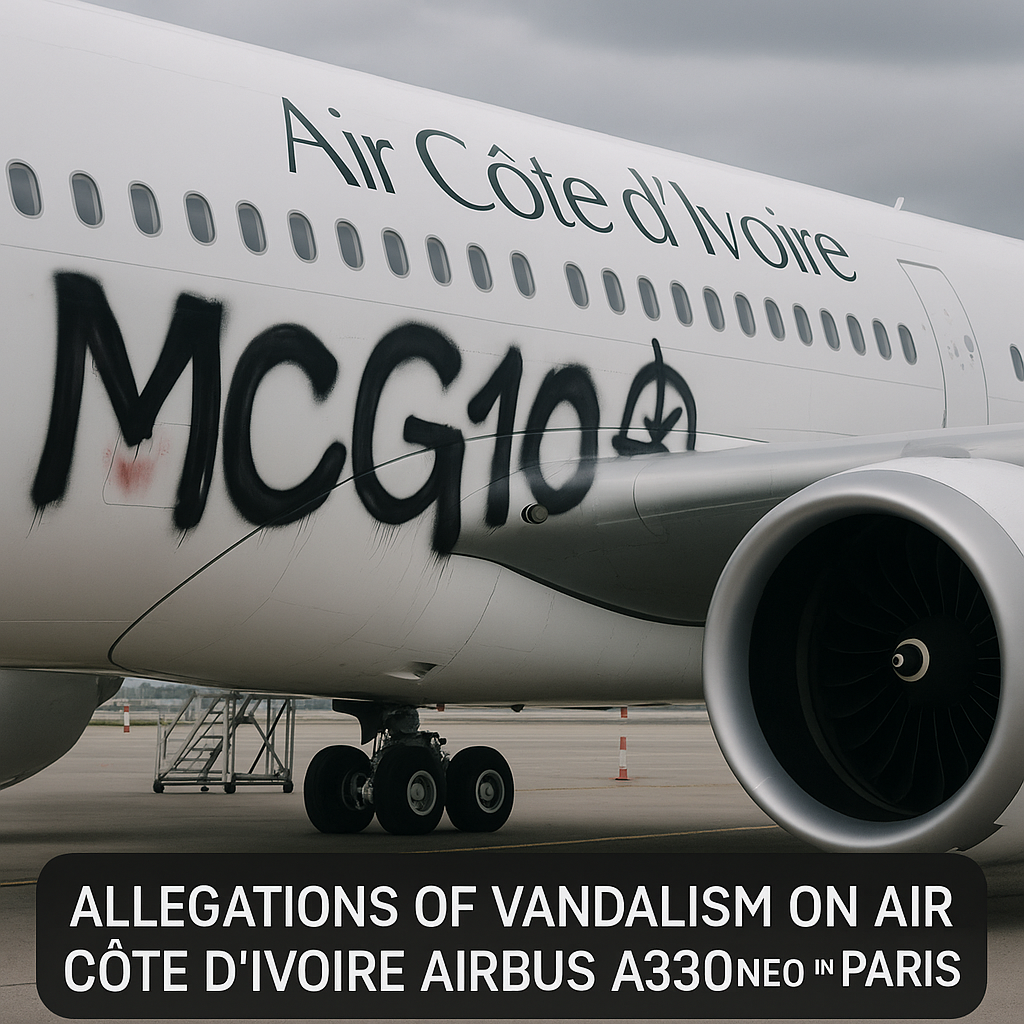 Allegations of Vandalism on Air Côte d’Ivoire Airbus A330neo in Paris