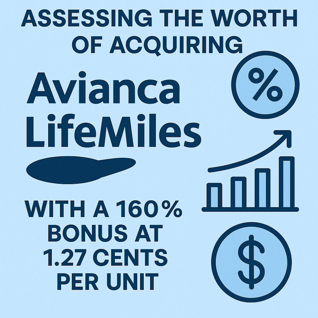 Assessing the Worth of Acquiring Avianca Lifemiles with a 160% Bonus at 1.27 Cents per Unit