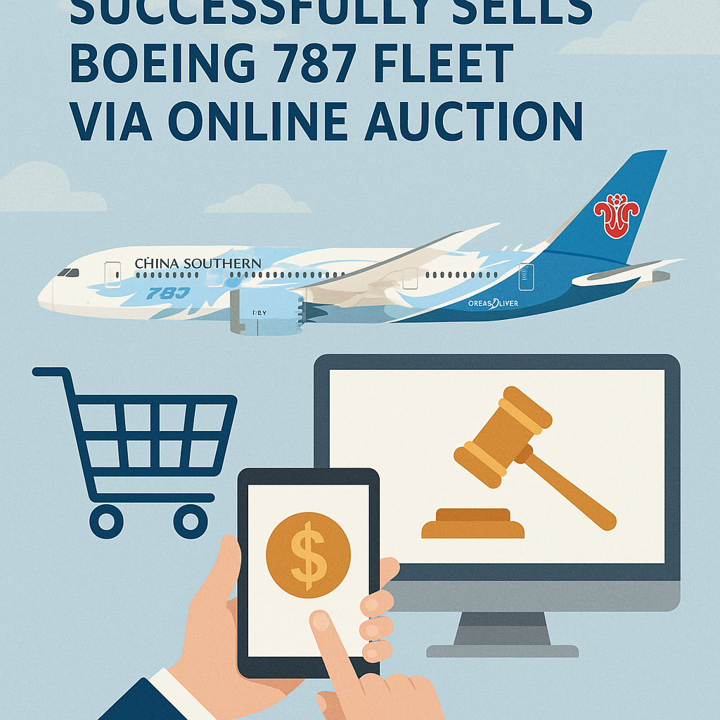 China Southern Airlines Successfully Sells Boeing 787 Fleet via Online Auction