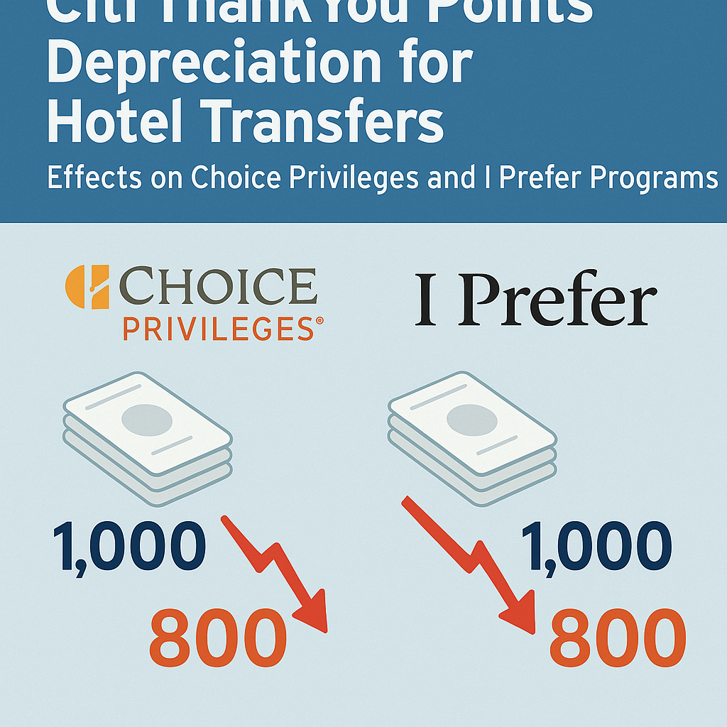 Citi ThankYou Points Depreciation for Hotel Transfers: Effects on Choice Privileges and I Prefer Programs