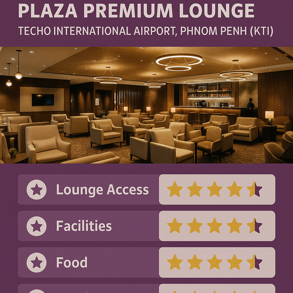 Comprehensive Evaluation of Plaza Premium Lounge at Techo International Airport, Phnom Penh (KTI)
