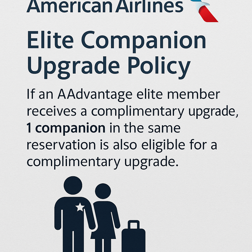 Description of American Airlines’ Elite Companion Upgrade Policy
