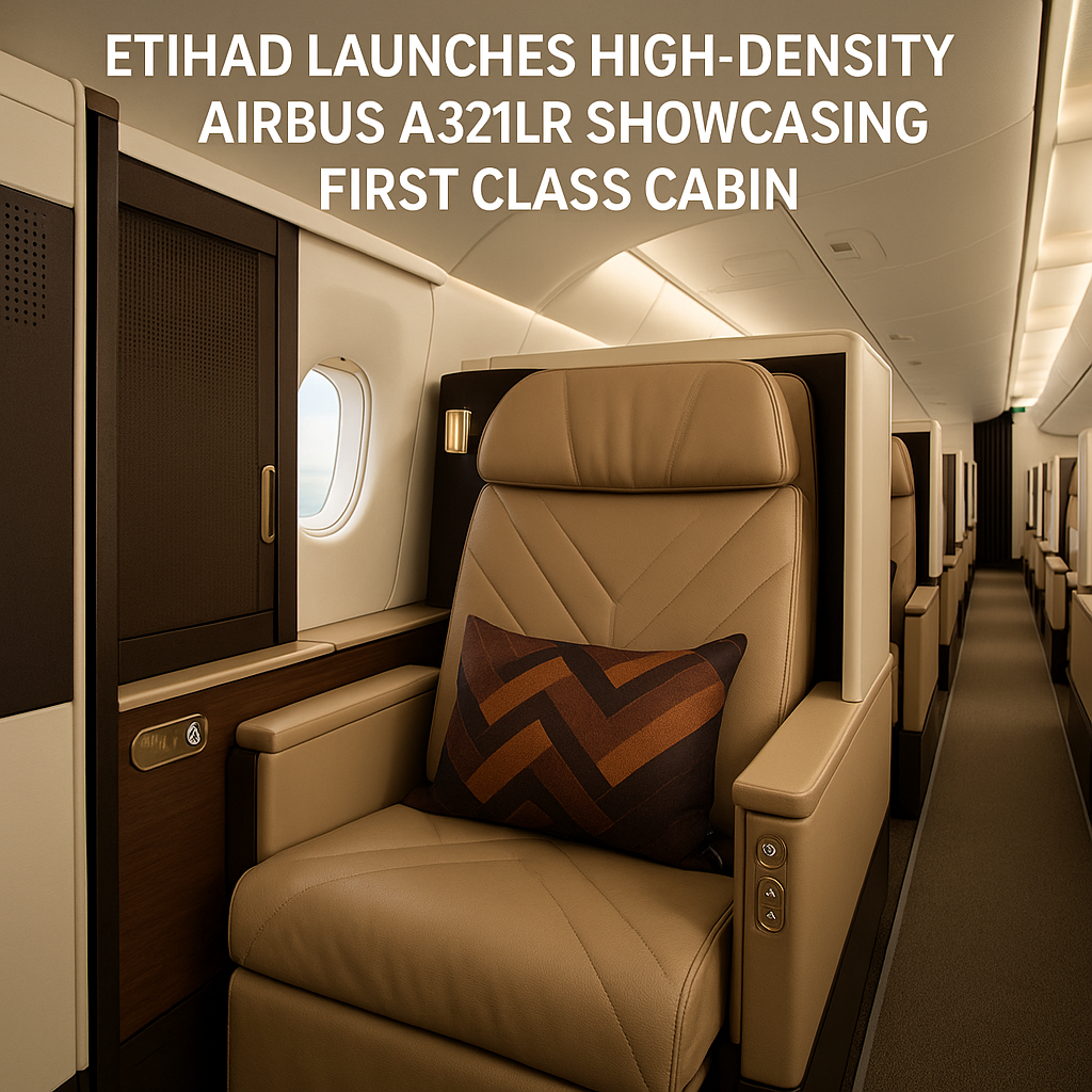 Etihad Launches High-Density Airbus A321LR Showcasing First Class Cabin