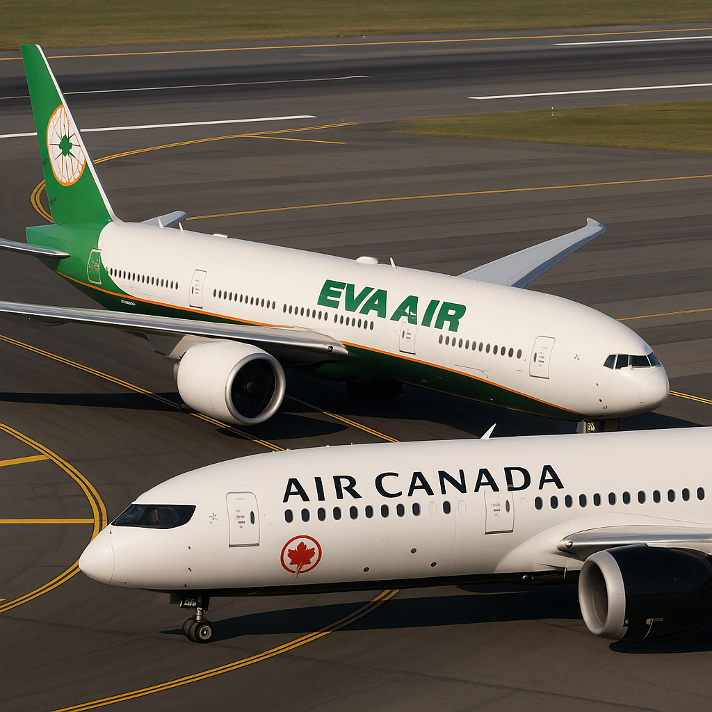 EVA Air and Air Canada Planes Engaged in Close Call on JFK Runway