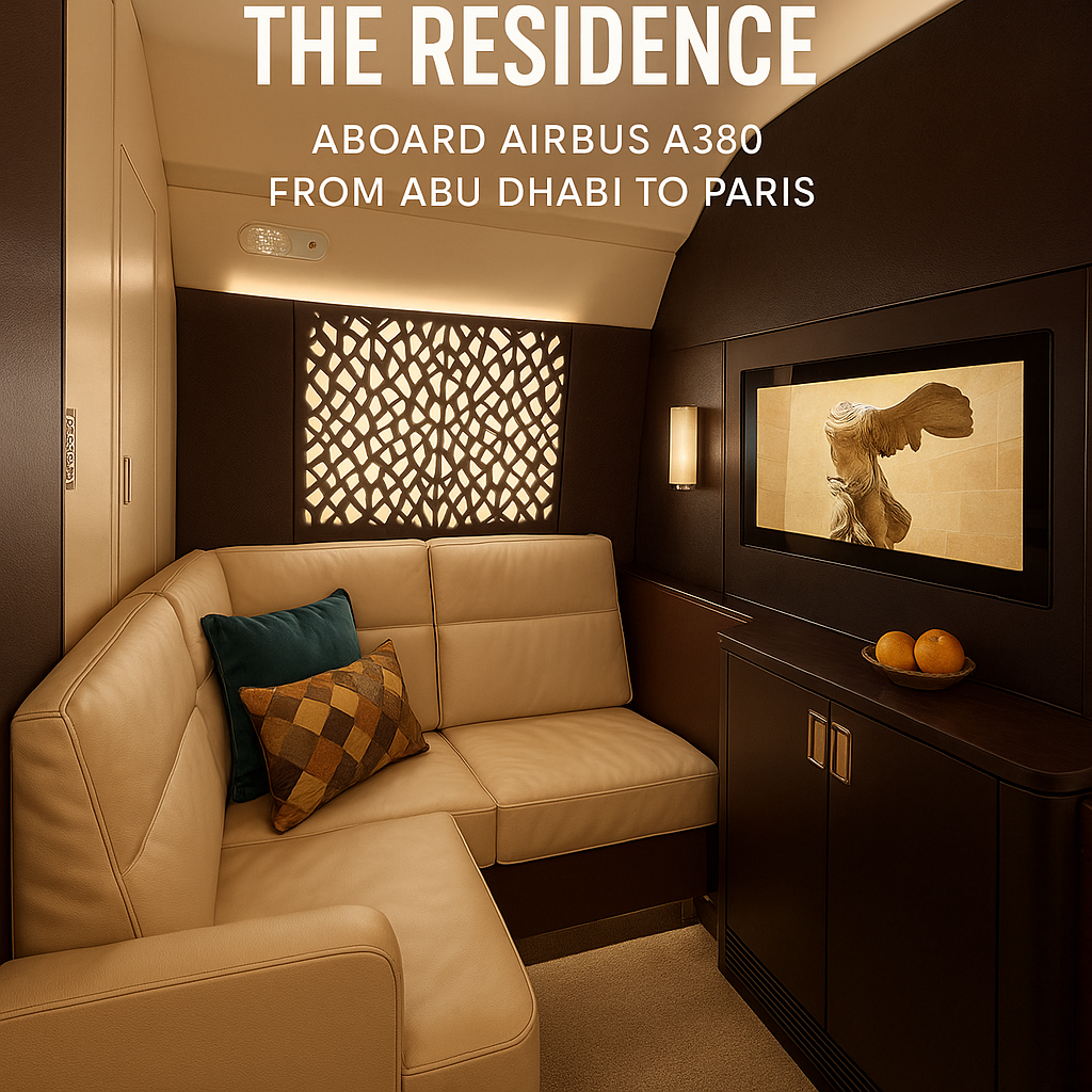 In-Depth Examination of Etihad’s The Residence aboard Airbus A380 from Abu Dhabi to Paris