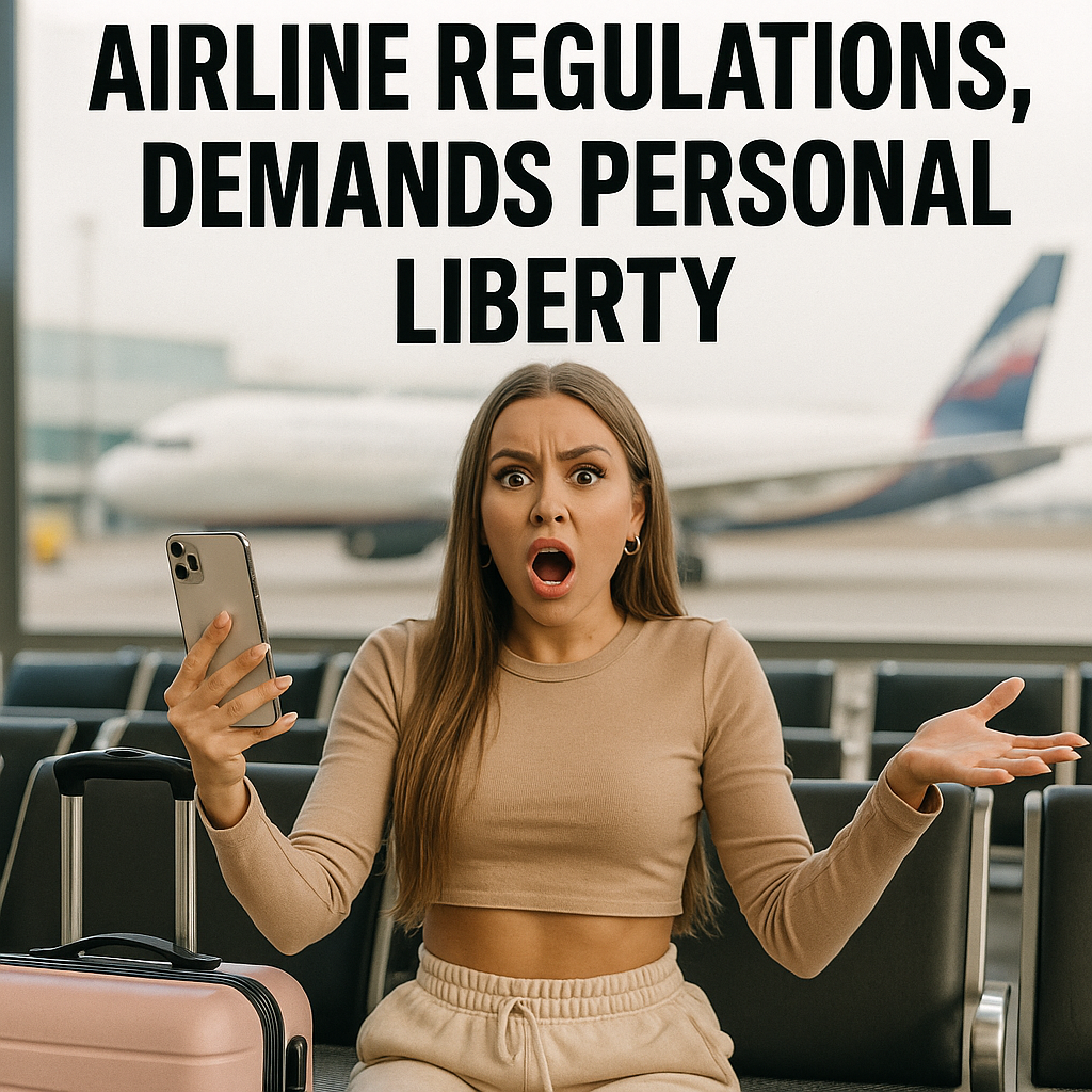 Influencer Asserts Exemption from Airline Regulations, Demands Personal Liberty