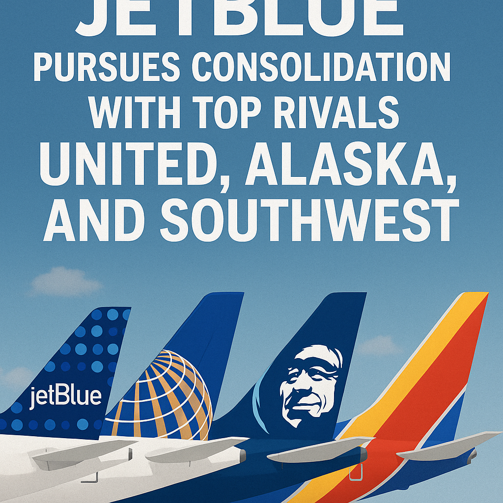JetBlue Pursues Consolidation with Top Rivals United, Alaska, and Southwest