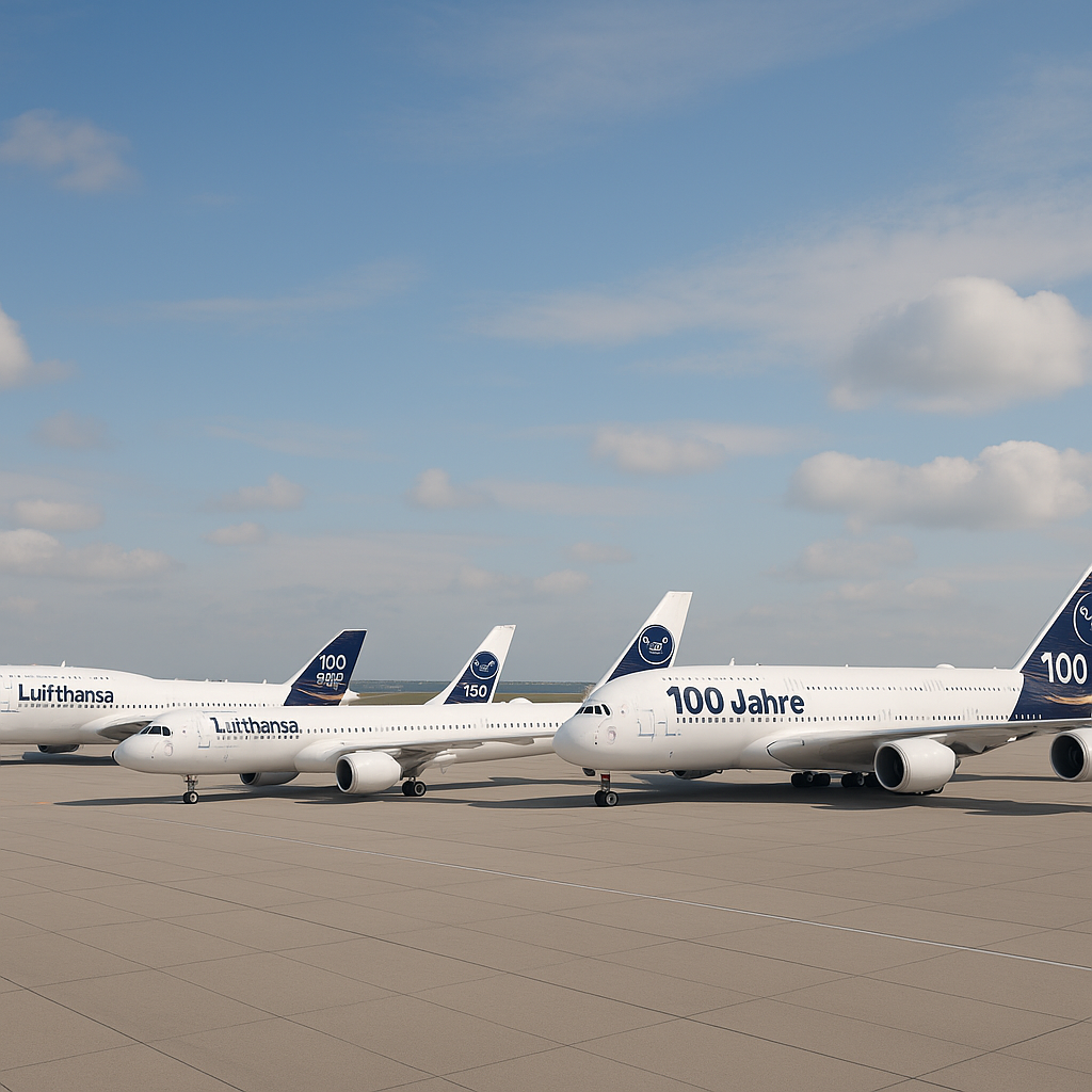 Lufthansa Reveals 100th Anniversary Livery on 747, 787, A320, A350, and A380 Aircraft