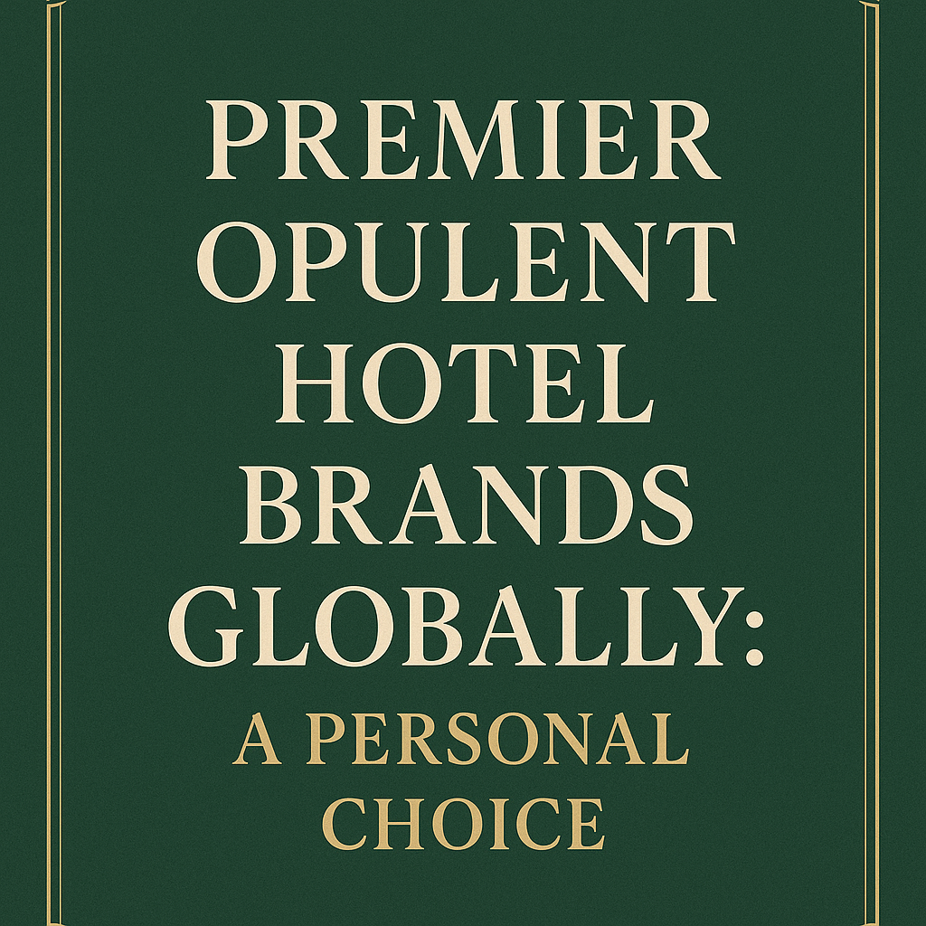 Premier Opulent Hotel Brands Globally: A Personal Choice