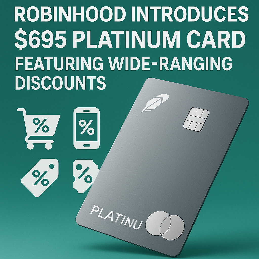 Robinhood Introduces $695 Platinum Card Featuring Wide-Ranging Discounts