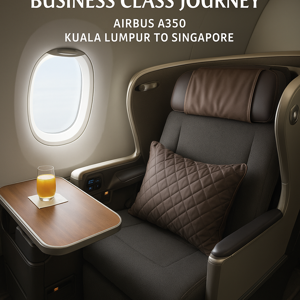 Singapore Airlines Business Class Journey on Airbus A350 from Kuala Lumpur to Singapore