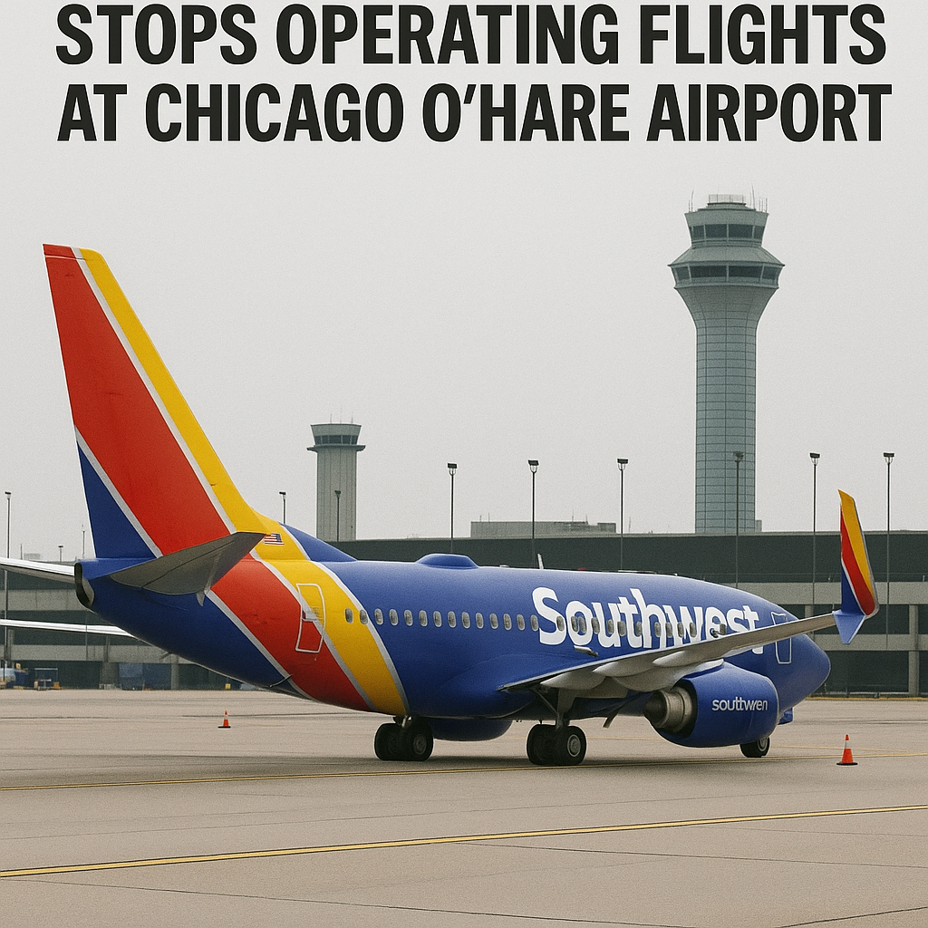 Southwest Airlines Stops Operating Flights at Chicago O’Hare Airport