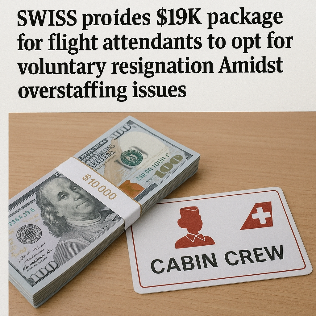 SWISS Provides $19K Package for Flight Attendants to Opt for Voluntary Resignation Amidst Overstaffing Issues
