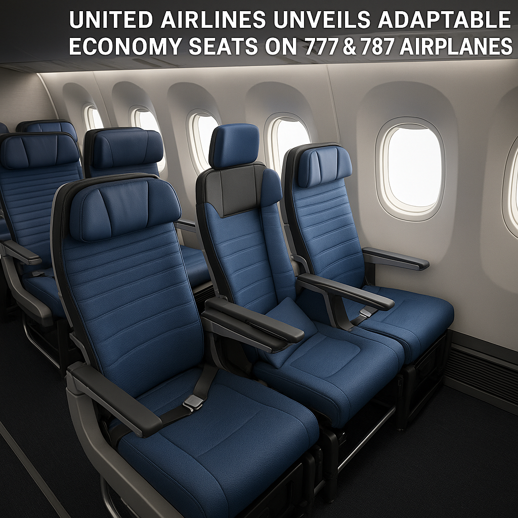 United Airlines Unveils Adaptable Economy Seats on 777 & 787 Airplanes