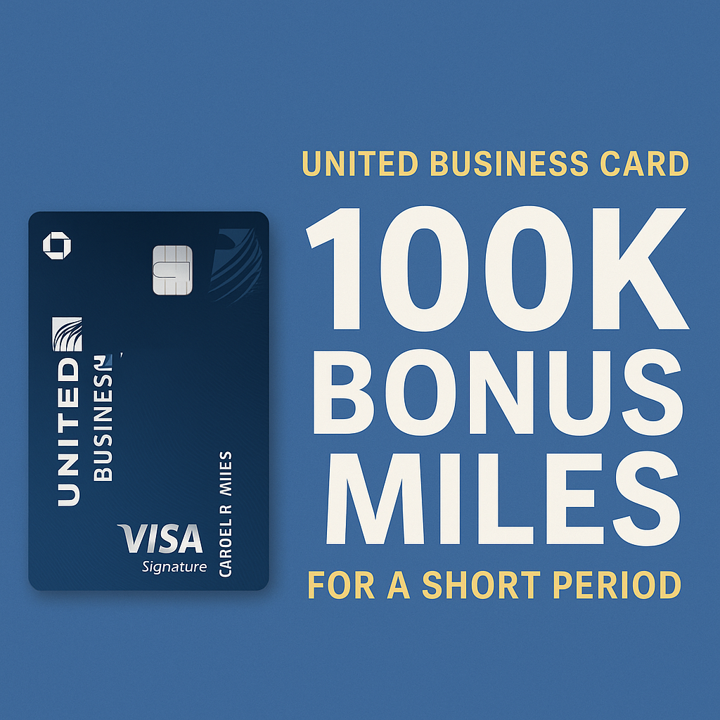 United Business Card Provides 100K Bonus Miles for a Short Period