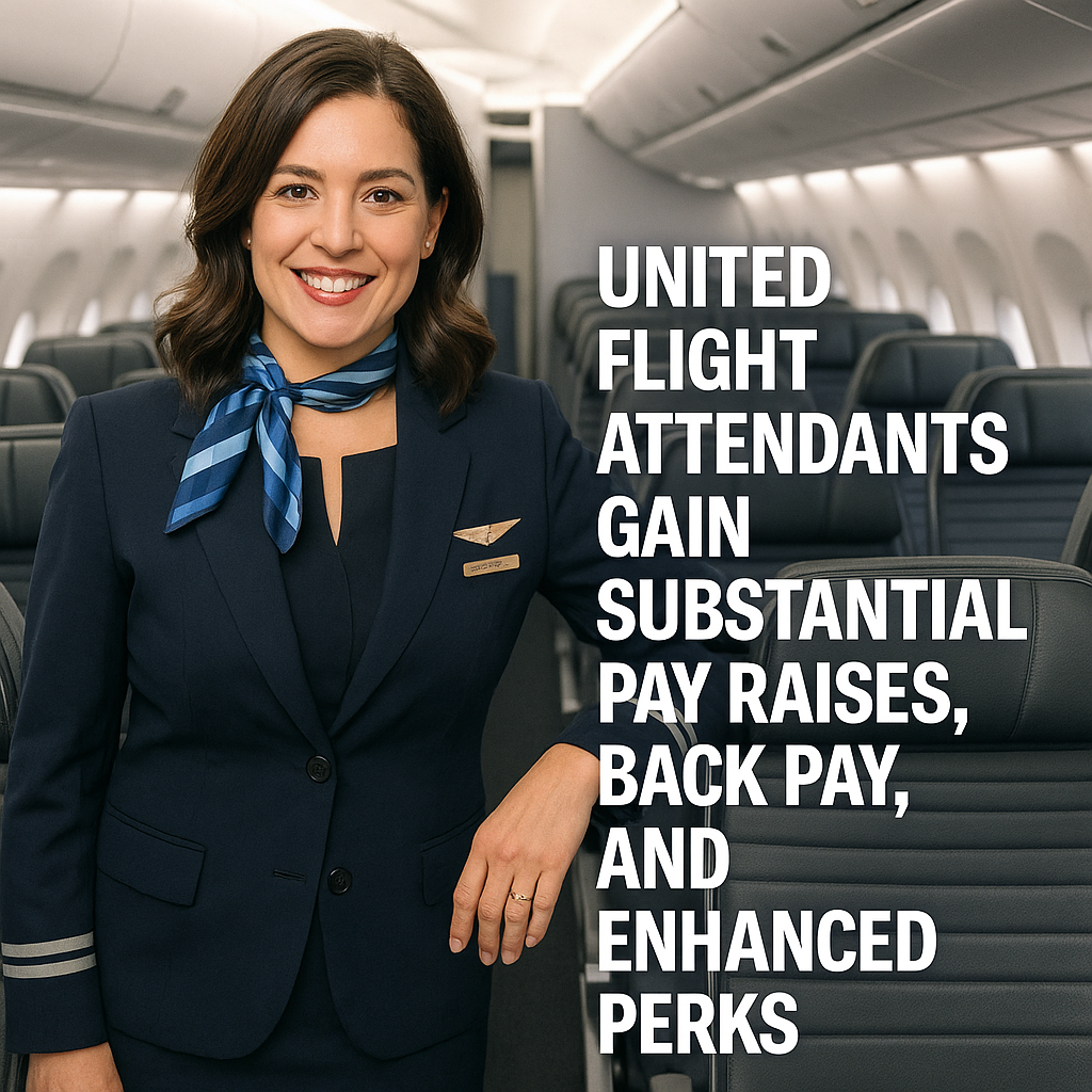 United Flight Attendants Gain Substantial Pay Raises, Back Pay, and Enhanced Perks