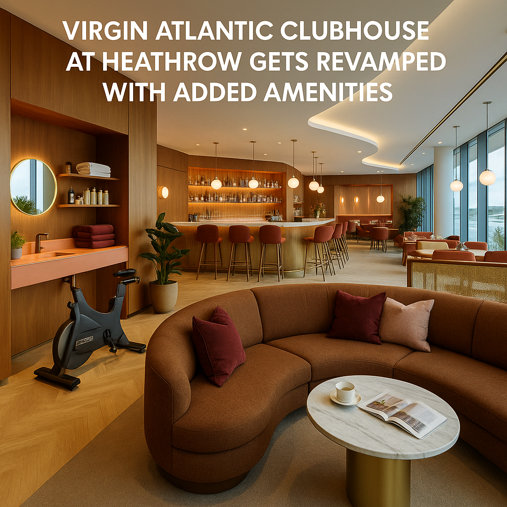 Virgin Atlantic Clubhouse at Heathrow Gets Revamped with Added Amenities