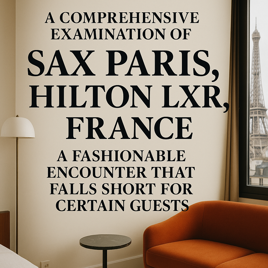 A Comprehensive Examination of SAX Paris, Hilton LXR, France: A Fashionable Encounter That Falls Short for Certain Guests
