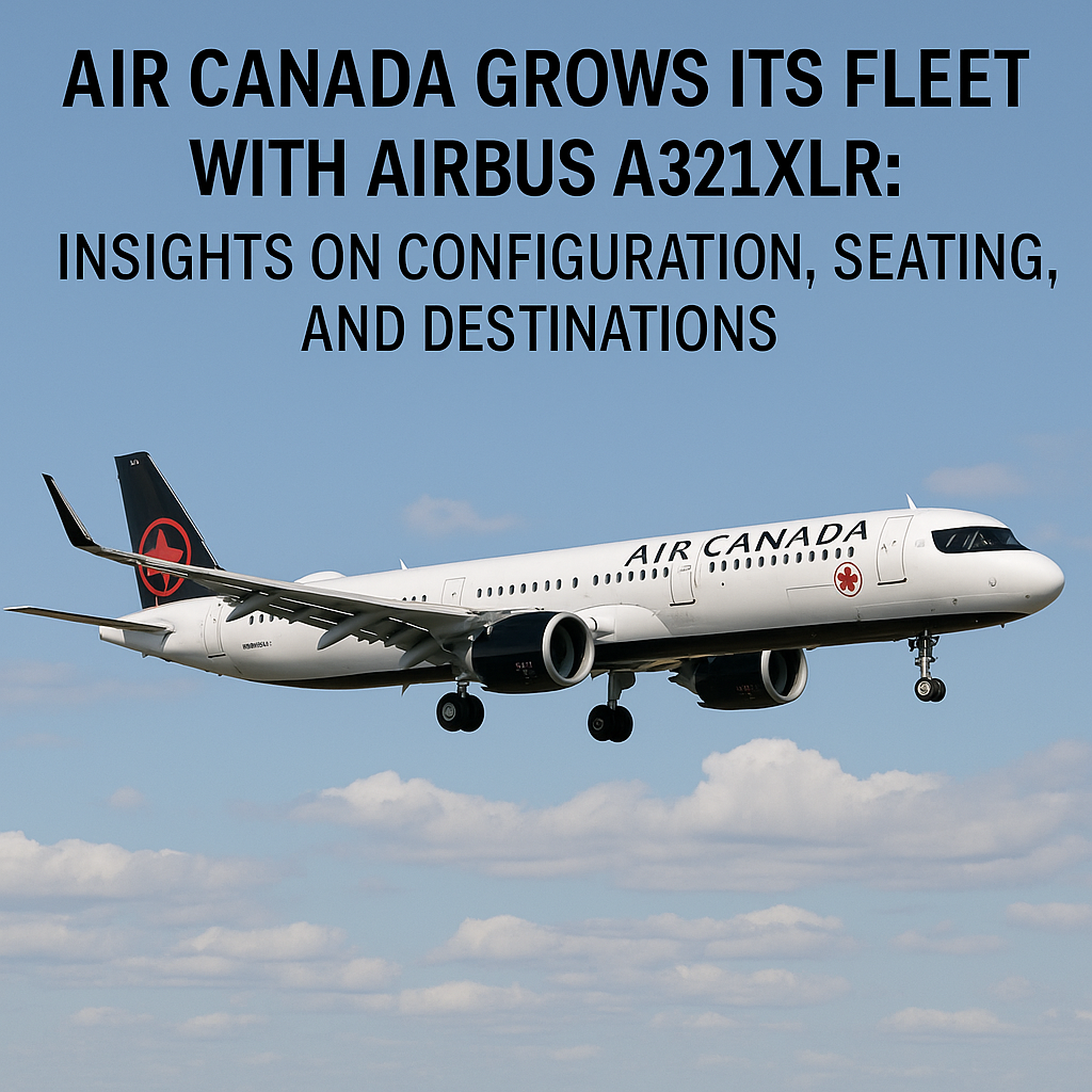 Air Canada Grows Its Fleet with Airbus A321XLR: Insights on Configuration, Seating, and Destinations