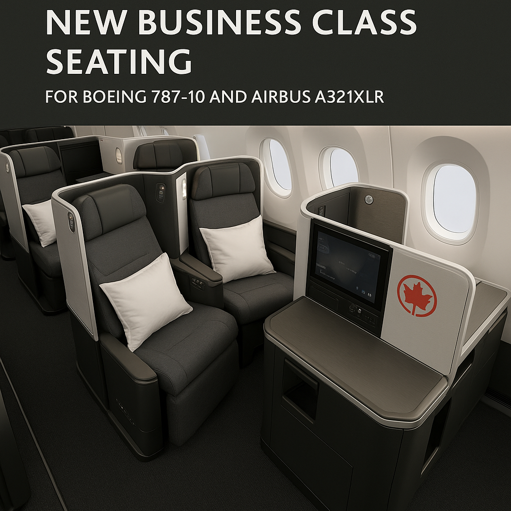 Air Canada Unveils New Business Class Seating for Boeing 787-10 and Airbus A321XLR