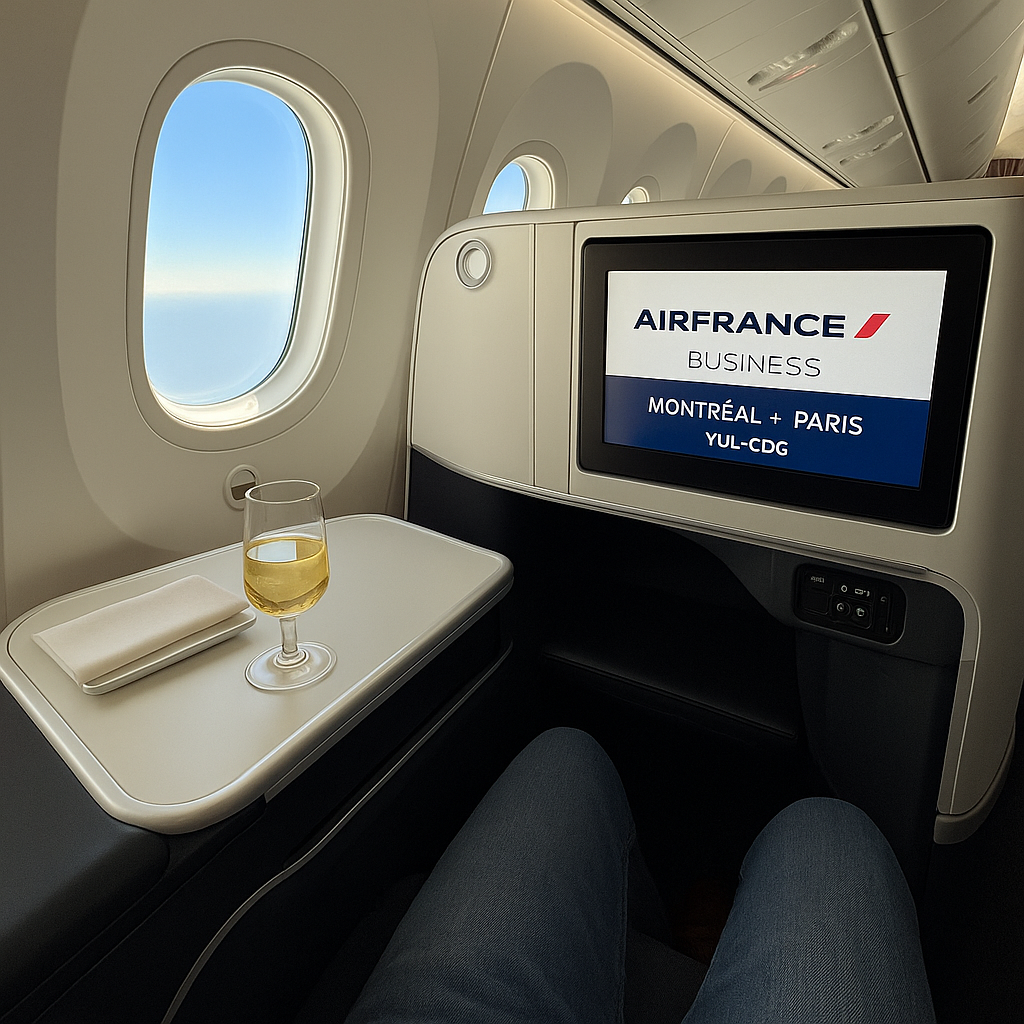 Air France Business Class Journey on Boeing 787 from Montreal to Paris (YUL-CDG)