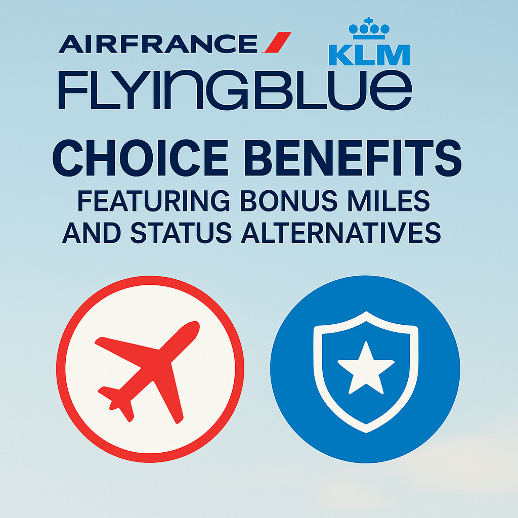 Air France-KLM Flying Blue Unveils Choice Benefits Featuring Bonus Miles and Status Alternatives