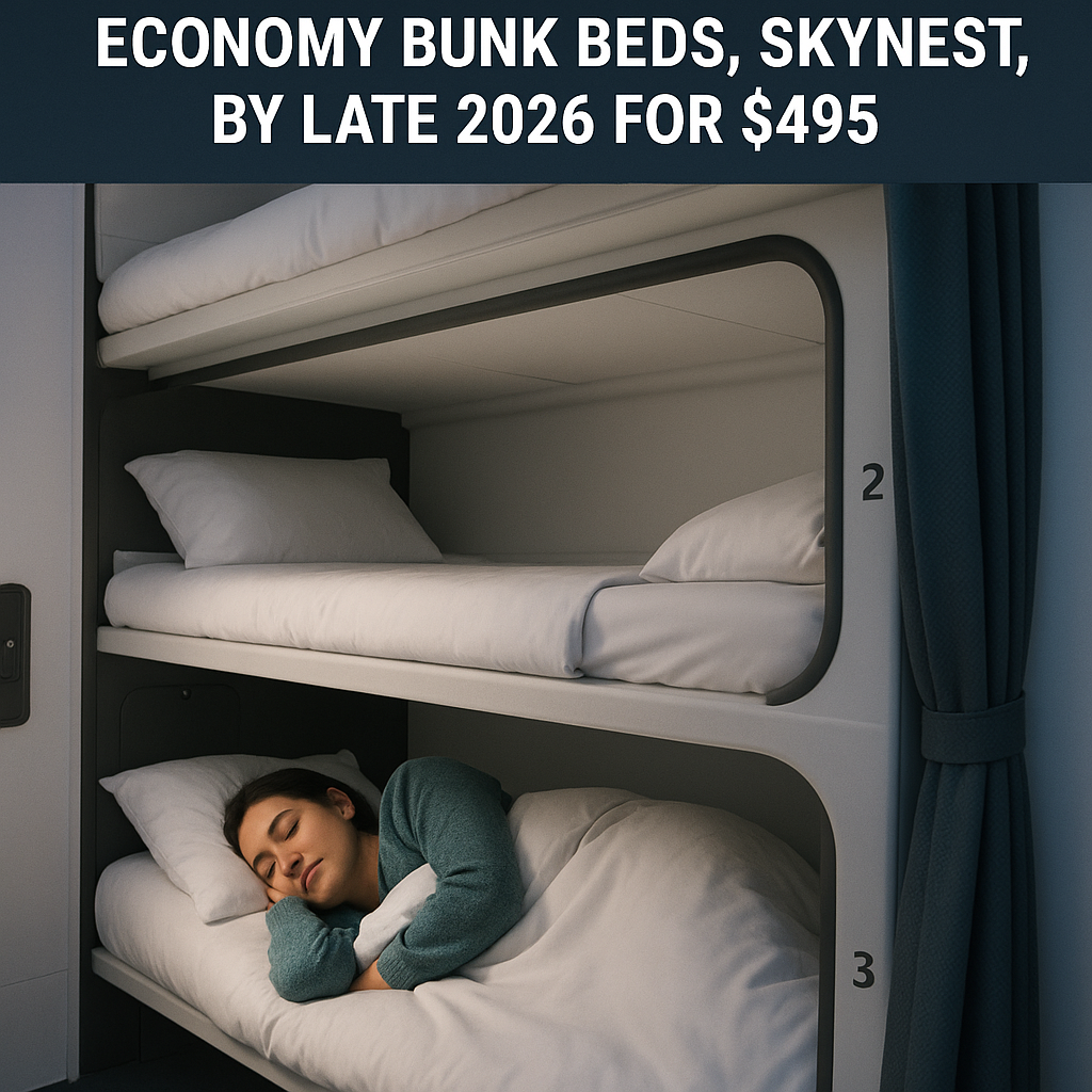 Air New Zealand Plans to Launch Economy Bunk Beds, Skynest, by Late 2026 for $495
