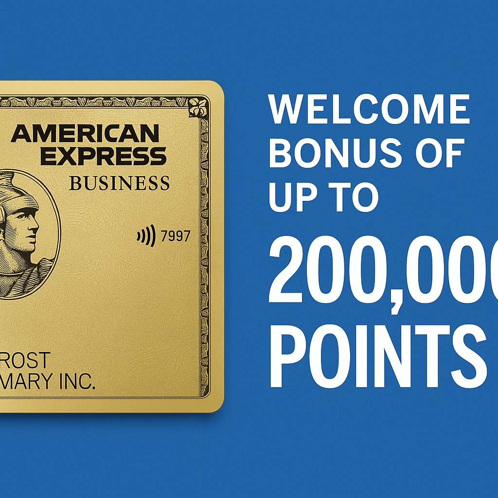 Amex Business Gold Card Grants Welcome Bonus of Up to 200,000 Points