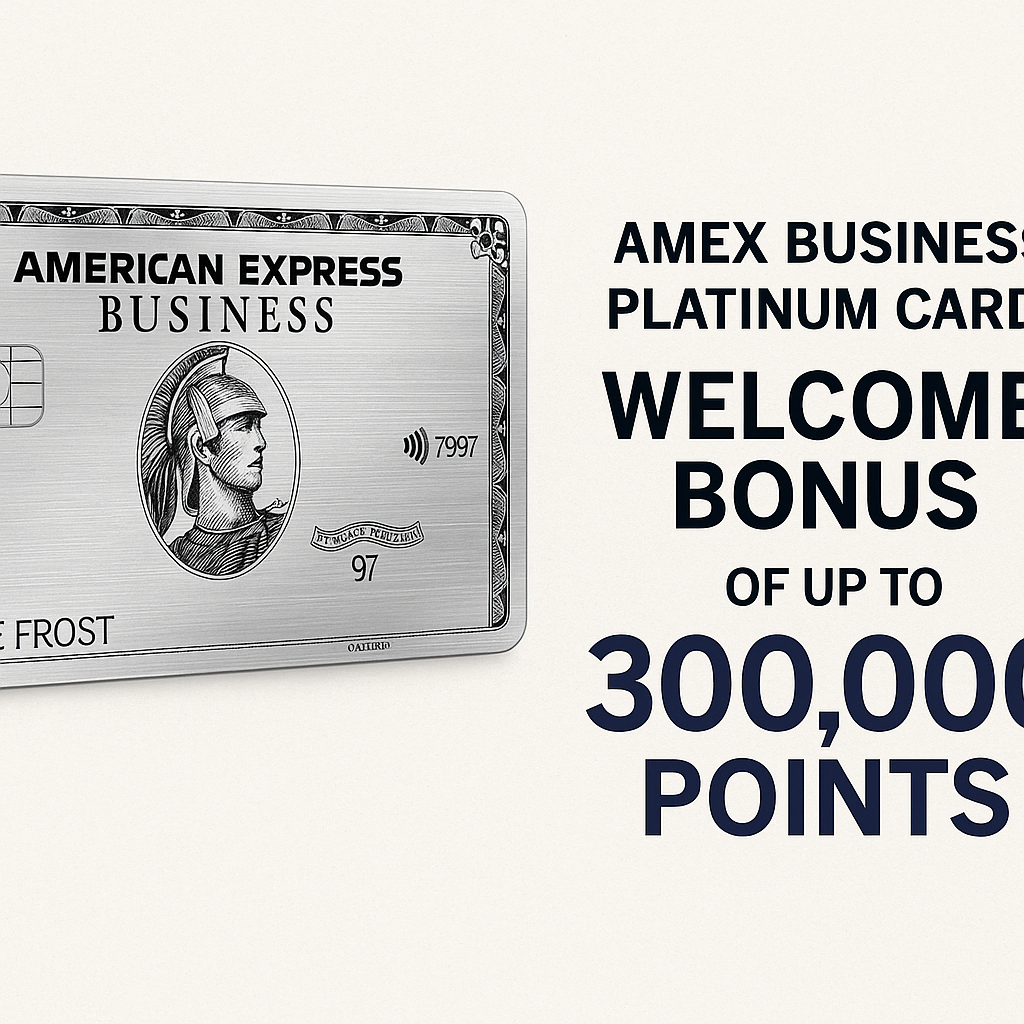 Amex Business Platinum Card Provides Welcome Bonus of Up to 300,000 Points