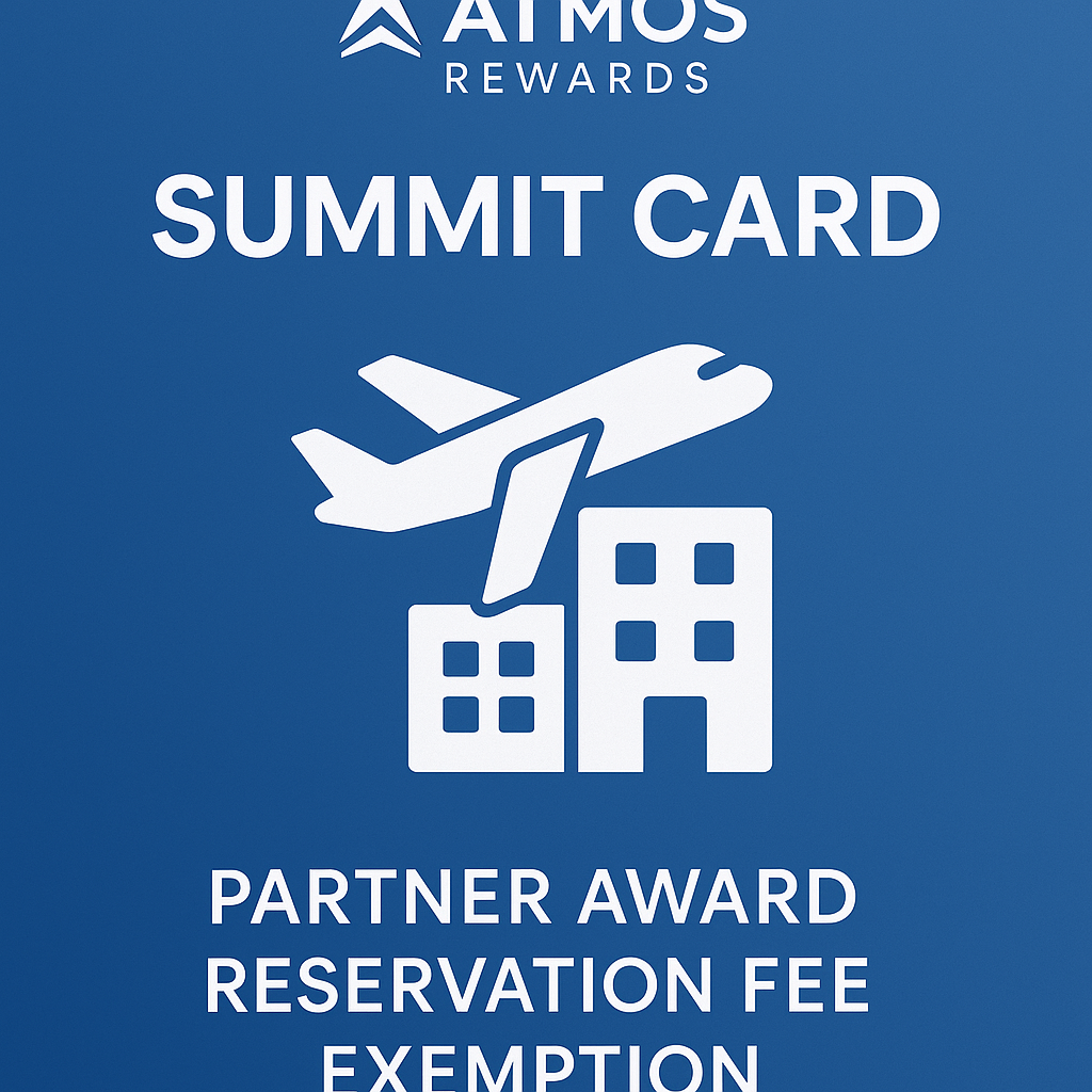 Atmos Rewards Summit Card: Partner Award Reservation Fee Exemption Advantage