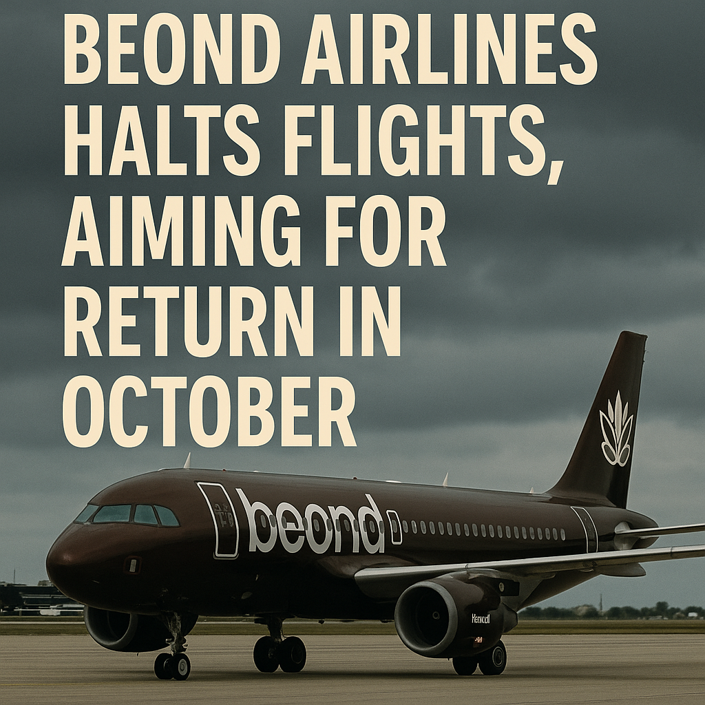 Beond Airlines Halts Flights, Aiming for Return in October