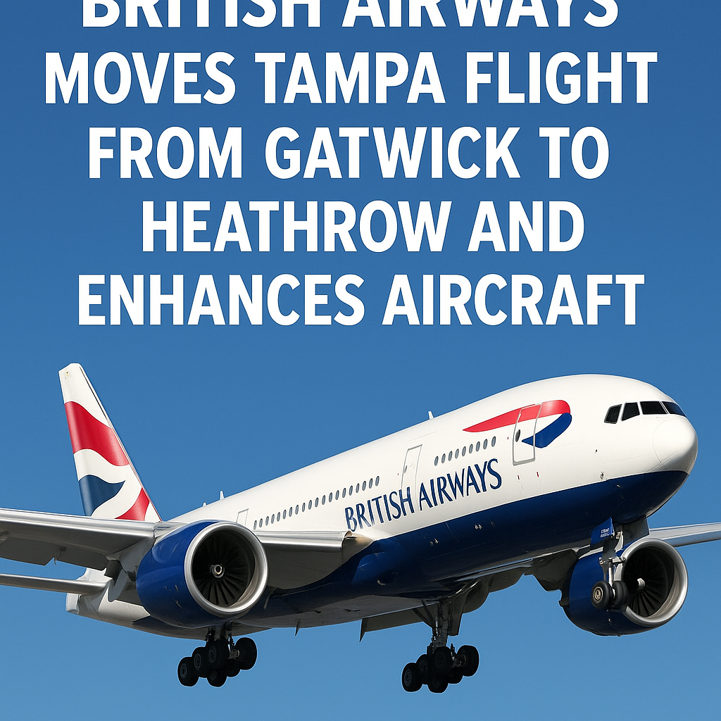 British Airways Moves Tampa Flight from Gatwick to Heathrow and Enhances Aircraft