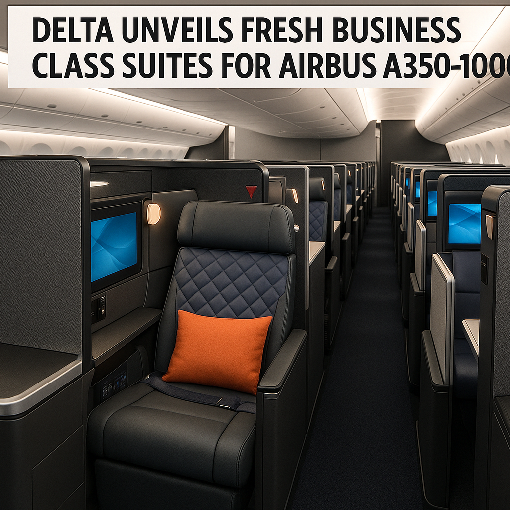 Delta Unveils Fresh Business Class Suites for Airbus A350-1000
